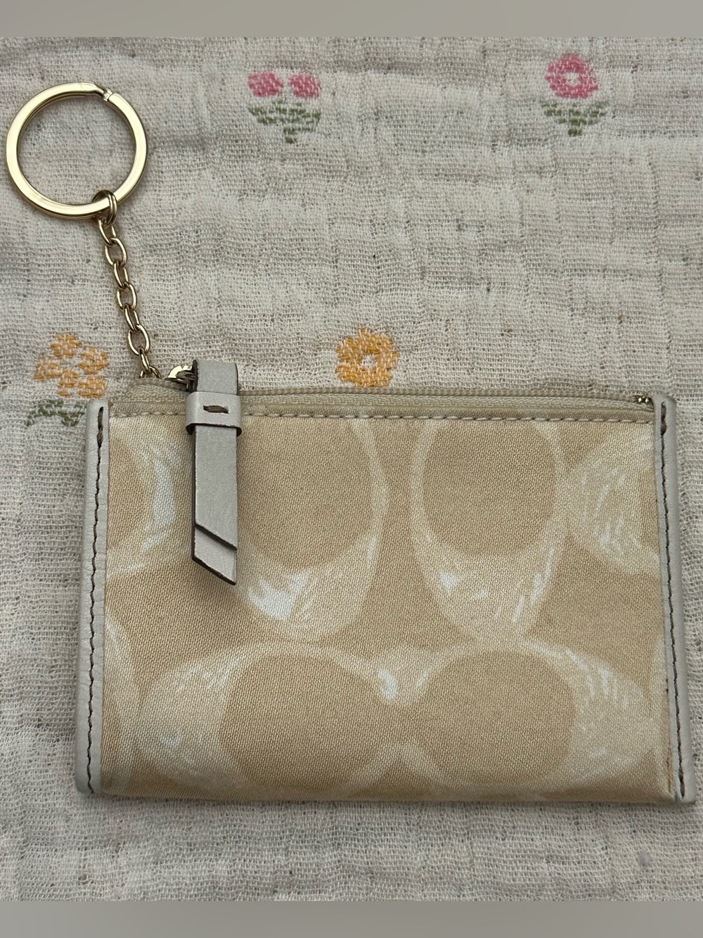 Coach Signature C Scribble Skinny Mini ID case and coin wallet